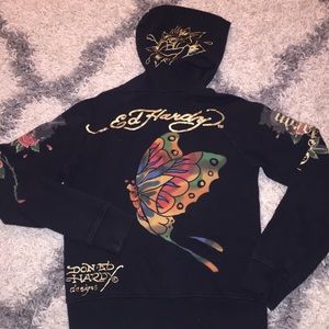 ed hardy geisha butterfly hoodie Dasha fuck sasha
